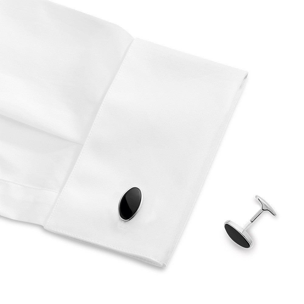 Montblanc Manschettenknöpfe Essential Sartorial Silber 925 Onyx 116642
