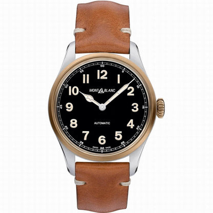 Montblanc Uhr 1858 Automatic 40mm schwarz Automatik Stahl und Bronze 117833