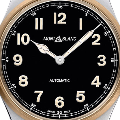 Montblanc Uhr 1858 Automatic 40mm schwarz Automatik Stahl und Bronze 117833