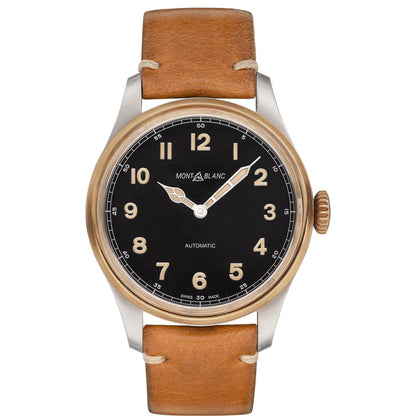 Montblanc Uhr 1858 Automatic 44mm schwarz Automatik Stahl und Bronze 116241