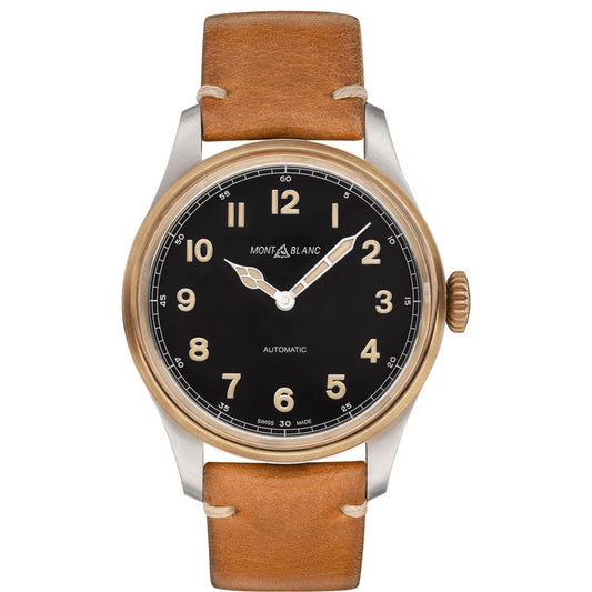 Montblanc Uhr 1858 Automatic 44mm schwarz Automatik Stahl und Bronze 116241