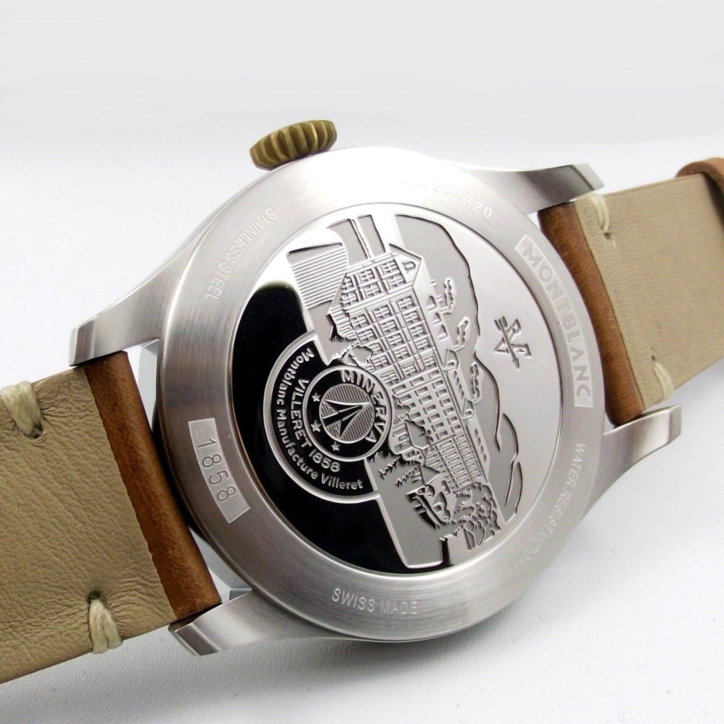 Montblanc Uhr 1858 Automatic 44mm schwarz Automatik Stahl und Bronze 116241