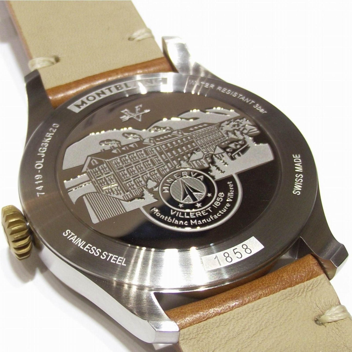 Montblanc Uhr 1858 Automatic 44mm schwarz Automatik Stahl und Bronze 116241