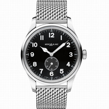 Montblanc Uhr 1858 Automatic Small Second 44mm schwarz Automatik Stahl 115074