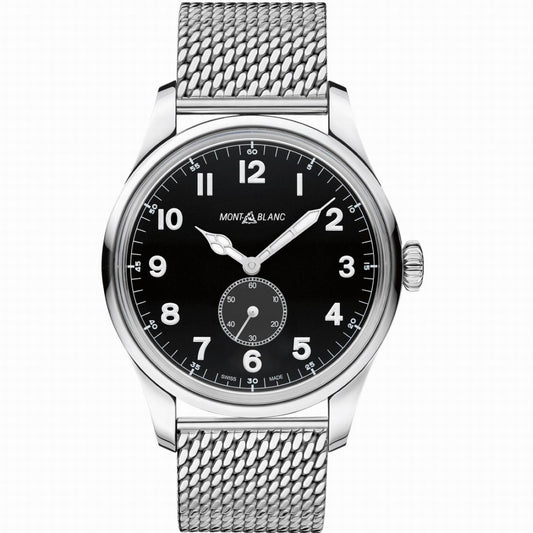 Montblanc Uhr 1858 Automatic Small Second 44mm schwarz Automatik Stahl 115074