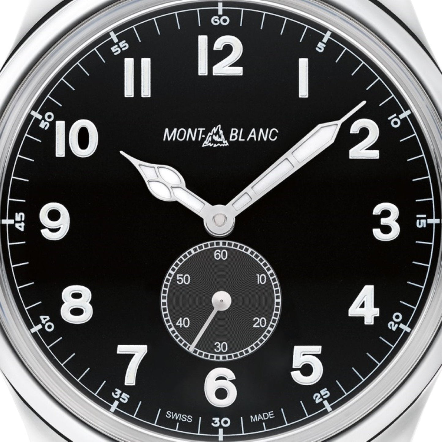 Montblanc Uhr 1858 Automatic Small Second 44mm schwarz Automatik Stahl 115074