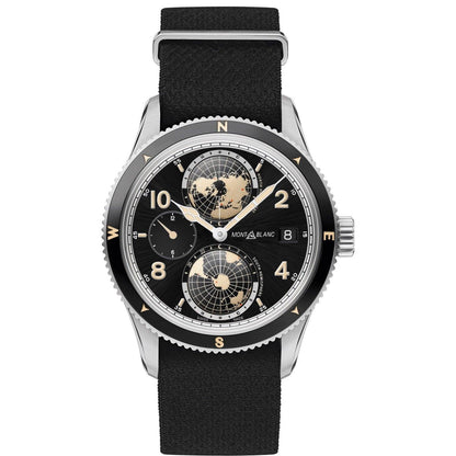 Montblanc Uhr 1858 Geosphere Automatic UTC 42mm schwarz Automatik Stahl 117837