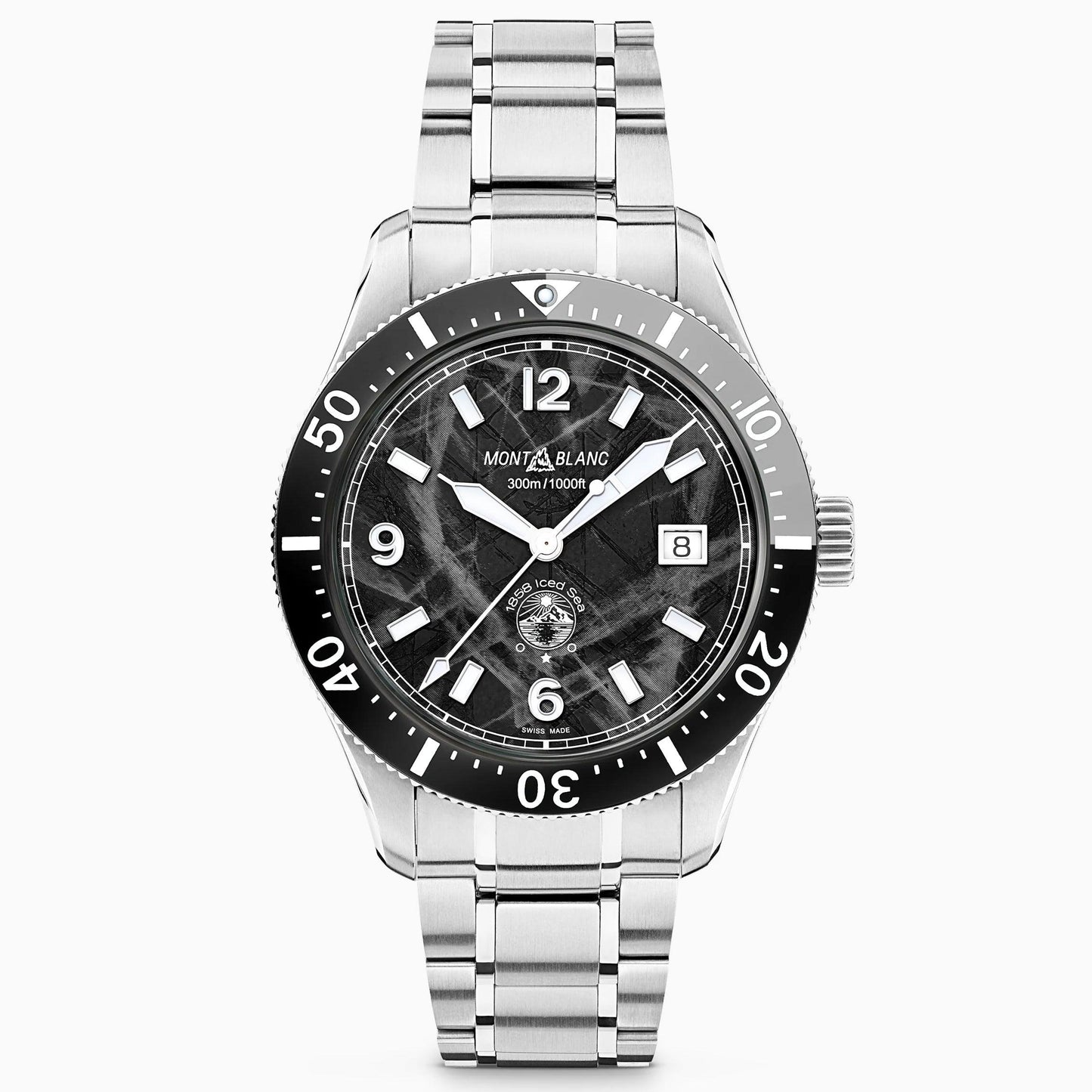 Montblanc Uhr 1858 Ice Sea Automatic Date 41mm schwarz Automatik Stahl 129371
