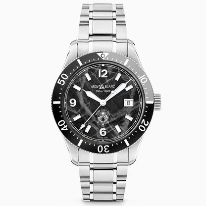 Montblanc Uhr 1858 Ice Sea Automatic Date 41mm schwarz Automatik Stahl 129371