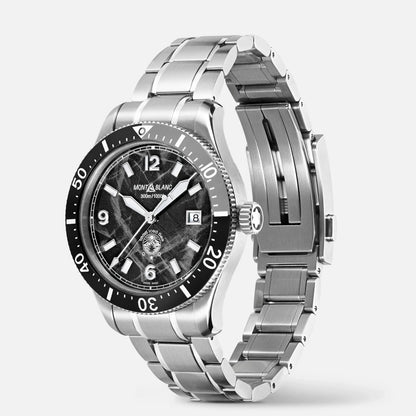 Montblanc Uhr 1858 Ice Sea Automatic Date 41mm schwarz Automatik Stahl 129371