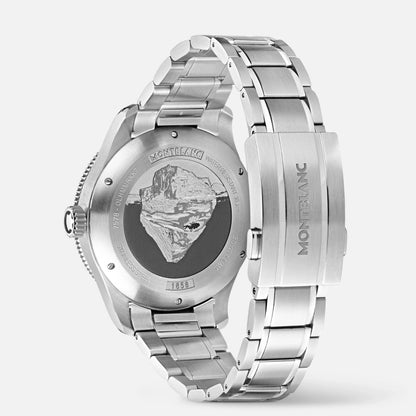 Montblanc Uhr 1858 Ice Sea Automatic Date 41mm schwarz Automatik Stahl 129371