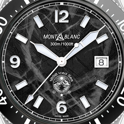 Montblanc Uhr 1858 Ice Sea Automatic Date 41mm schwarz Automatik Stahl 129371