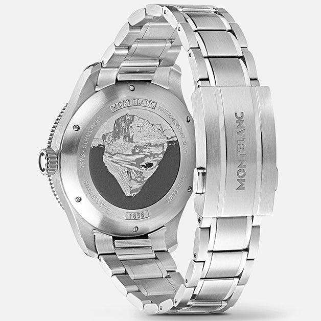 Montblanc Uhr 1858 Iced Sea Automatik Datum 41 mm grau Automatik Stahl 130793