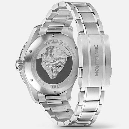 Montblanc Uhr 1858 Iced Sea Automatik Datum 41 mm grau Automatik Stahl 130793