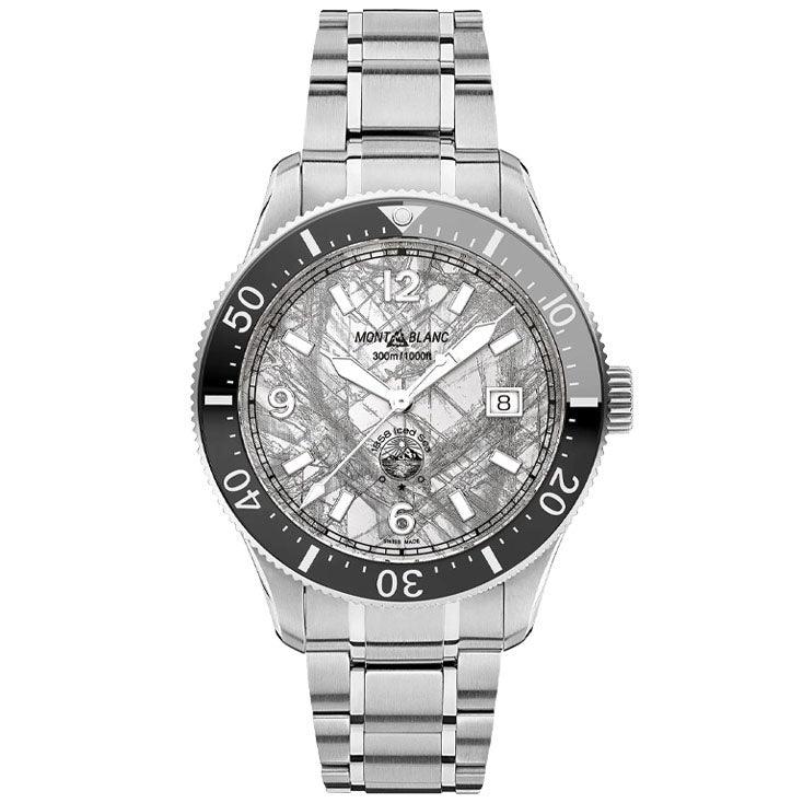 Montblanc Uhr 1858 Iced Sea Automatik Datum 41 mm grau Automatik Stahl 130793
