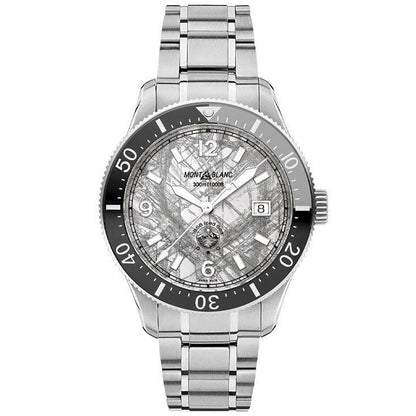 Montblanc Uhr 1858 Iced Sea Automatik Datum 41 mm grau Automatik Stahl 130793