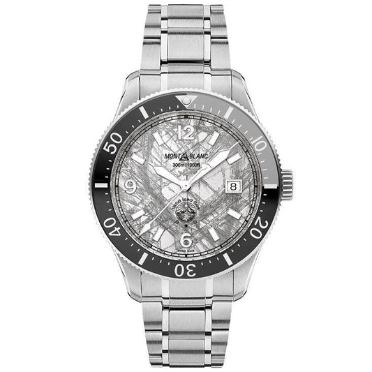 Montblanc Uhr 1858 Iced Sea Automatik Datum 41 mm grau Automatik Stahl 130793