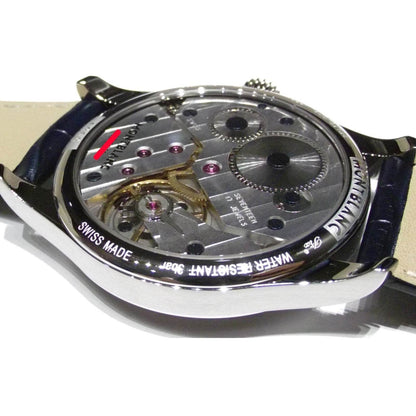 Montblanc Uhr 1858 Manual Small Second 44mm Blau Handaufzug Stahl 113702