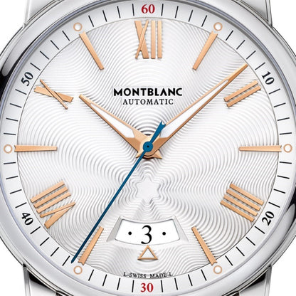 Montblanc Uhr 4810 Date 42mm silber automatisch Stahl 114852