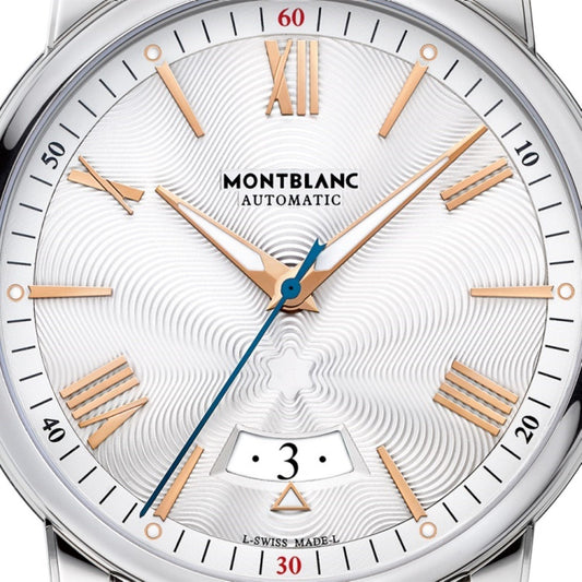 Montblanc Uhr 4810 Date 42mm silber automatisch Stahl 114852