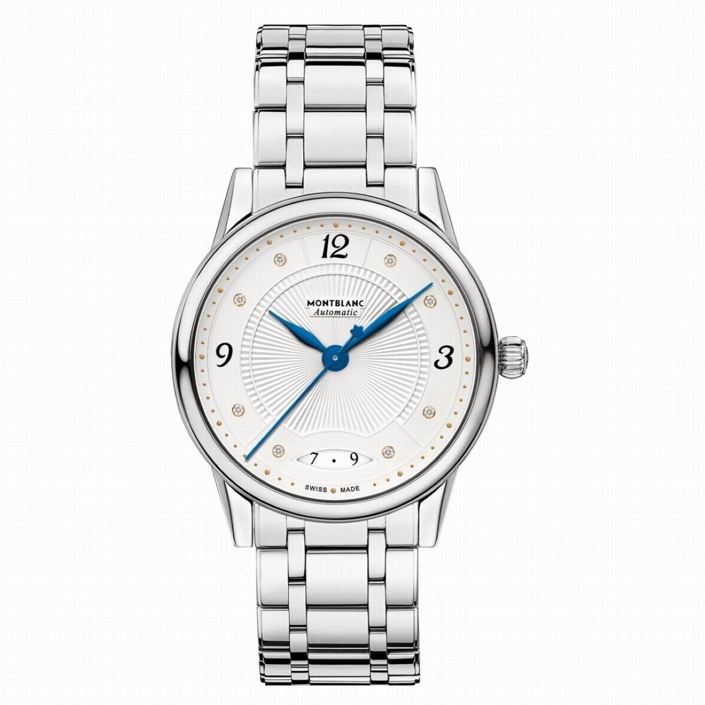 Montblanc Uhr Bohème Date 37mm weiß Automatik Stahl 114733