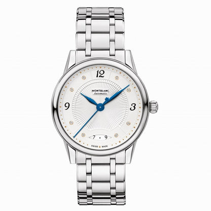 Montblanc Uhr Bohème Date 37mm weiß Automatik Stahl 114733