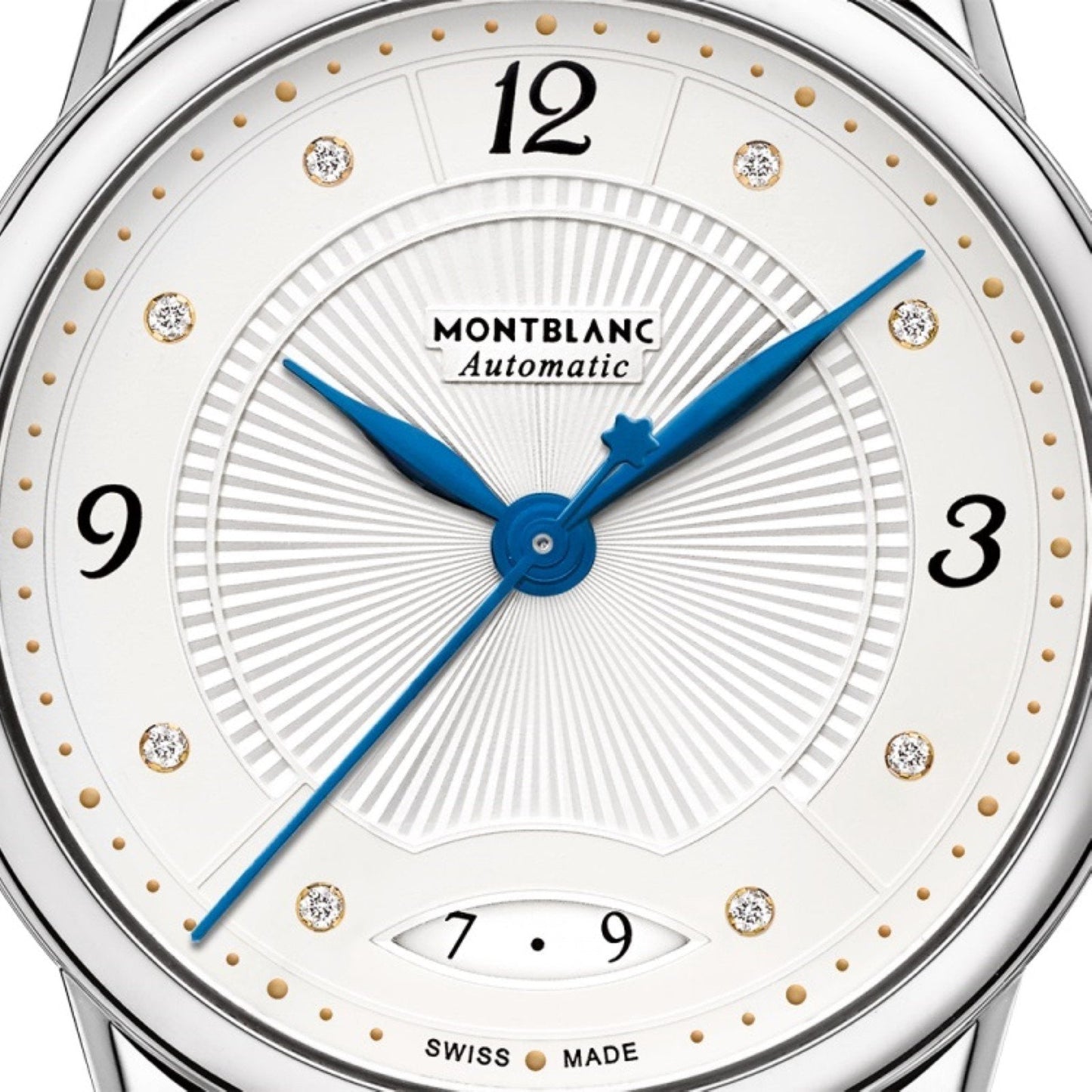 Montblanc Uhr Bohème Date 37mm weiß Automatik Stahl 114733