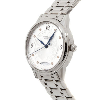 Montblanc Uhr Bohème Date 37mm weiß Automatik Stahl 114733