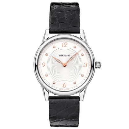 Montblanc Damenuhr Bohème Quarz 34mm Stahl Krokodil schwarz 123868