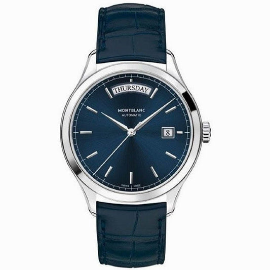 Montblanc Armbanduhr Heritage Chronometrie 38mm blau Automatik Stahl 118225