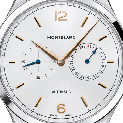Montblanc Uhr Heritage Chronometrie 40mm Silber Automatik Stahl 114873