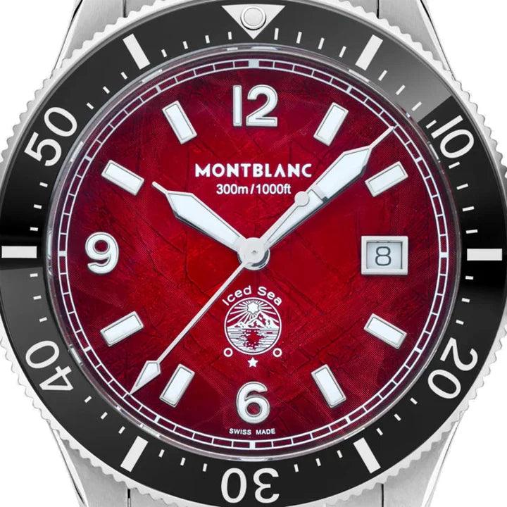 Montblanc Uhr Iced Sea Date 41mm bordeaux automatisch Stahl 132291