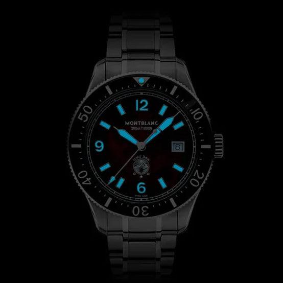 Montblanc Uhr Iced Sea Date 41mm bordeaux automatisch Stahl 132291
