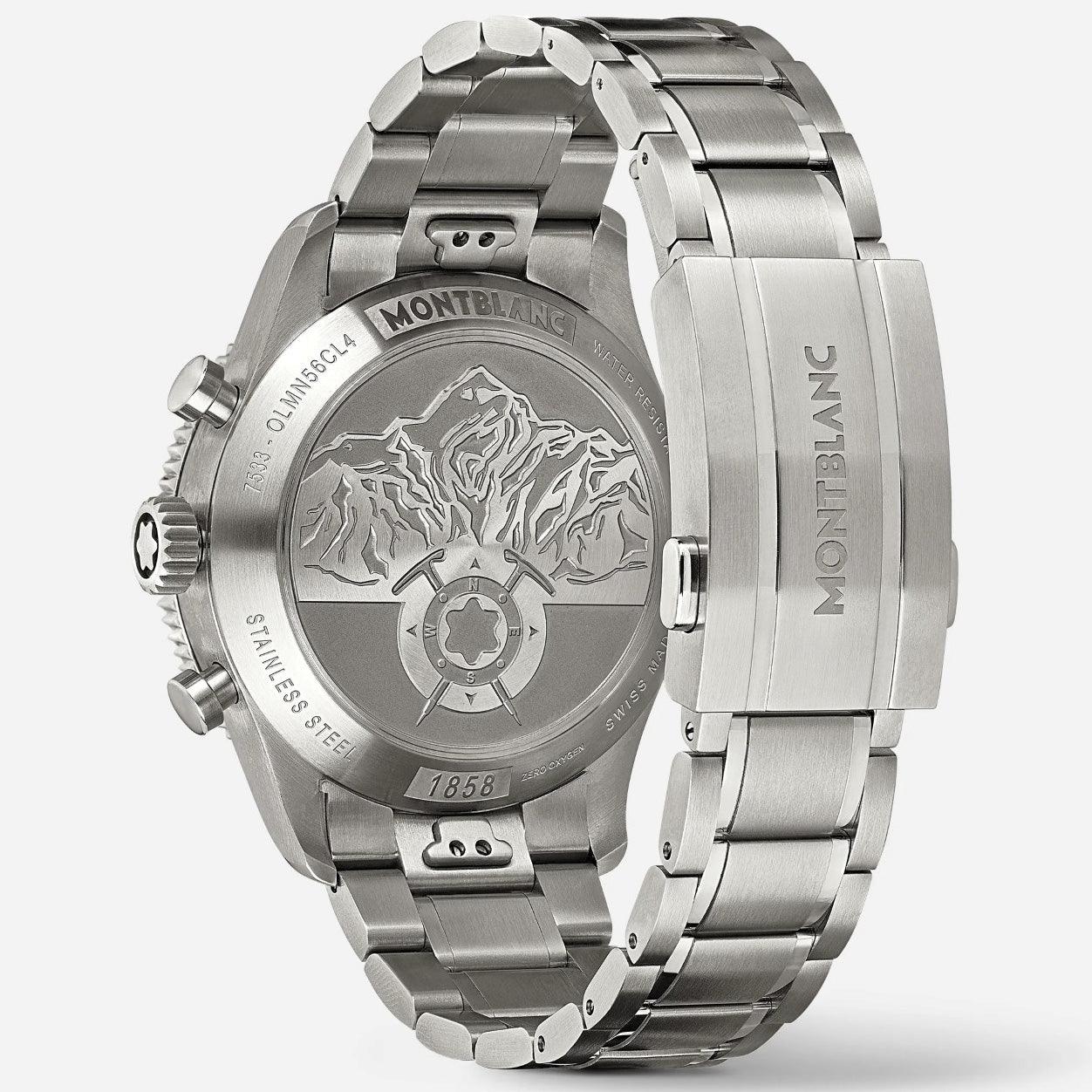 Montblanc Uhr Montblanc 1858 Automatic Chronograph 0 Oxygen The 8000 42mm grau Automatik Stahl 130983