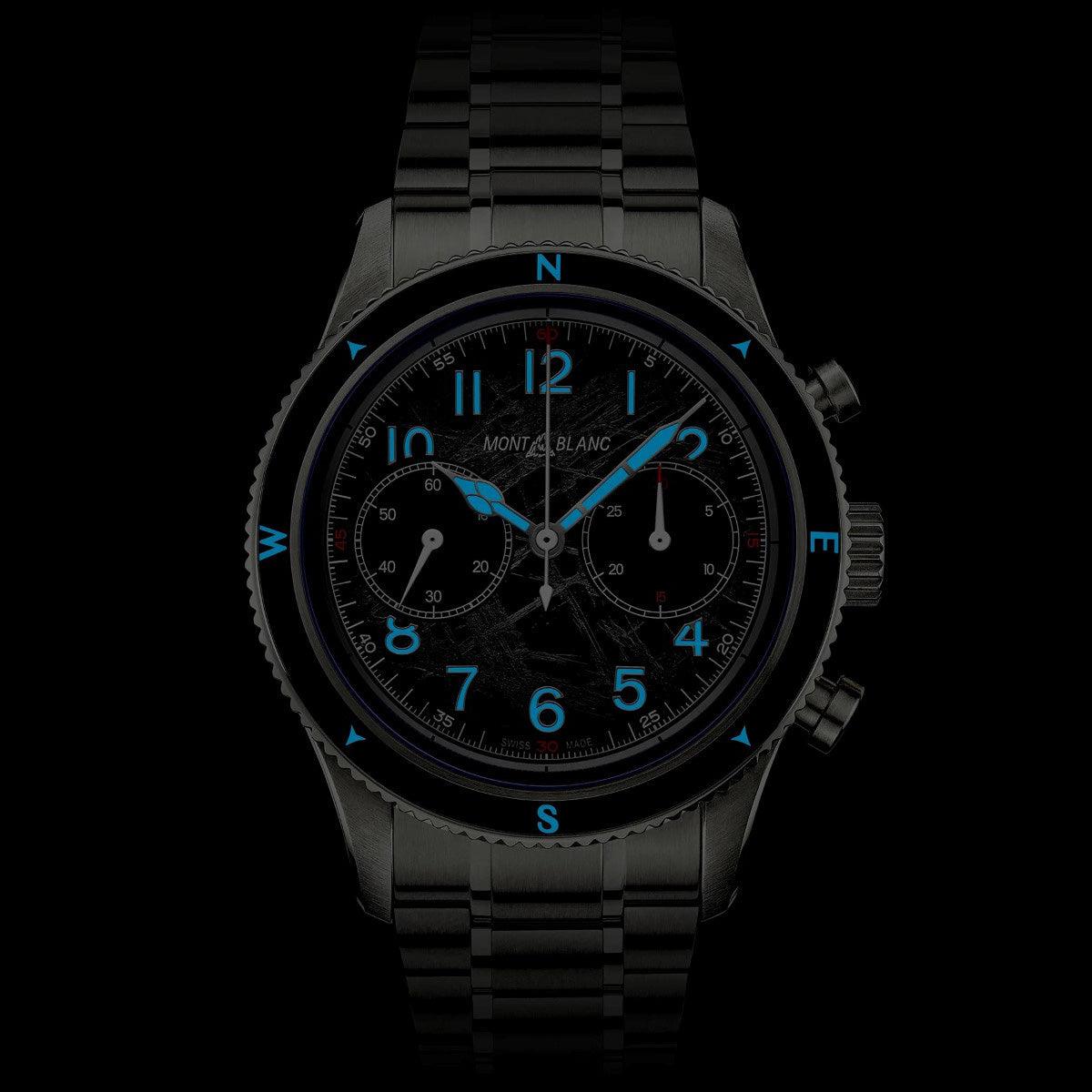 Montblanc Uhr Montblanc 1858 Automatic Chronograph 0 Oxygen The 8000 42mm grau Automatik Stahl 130983