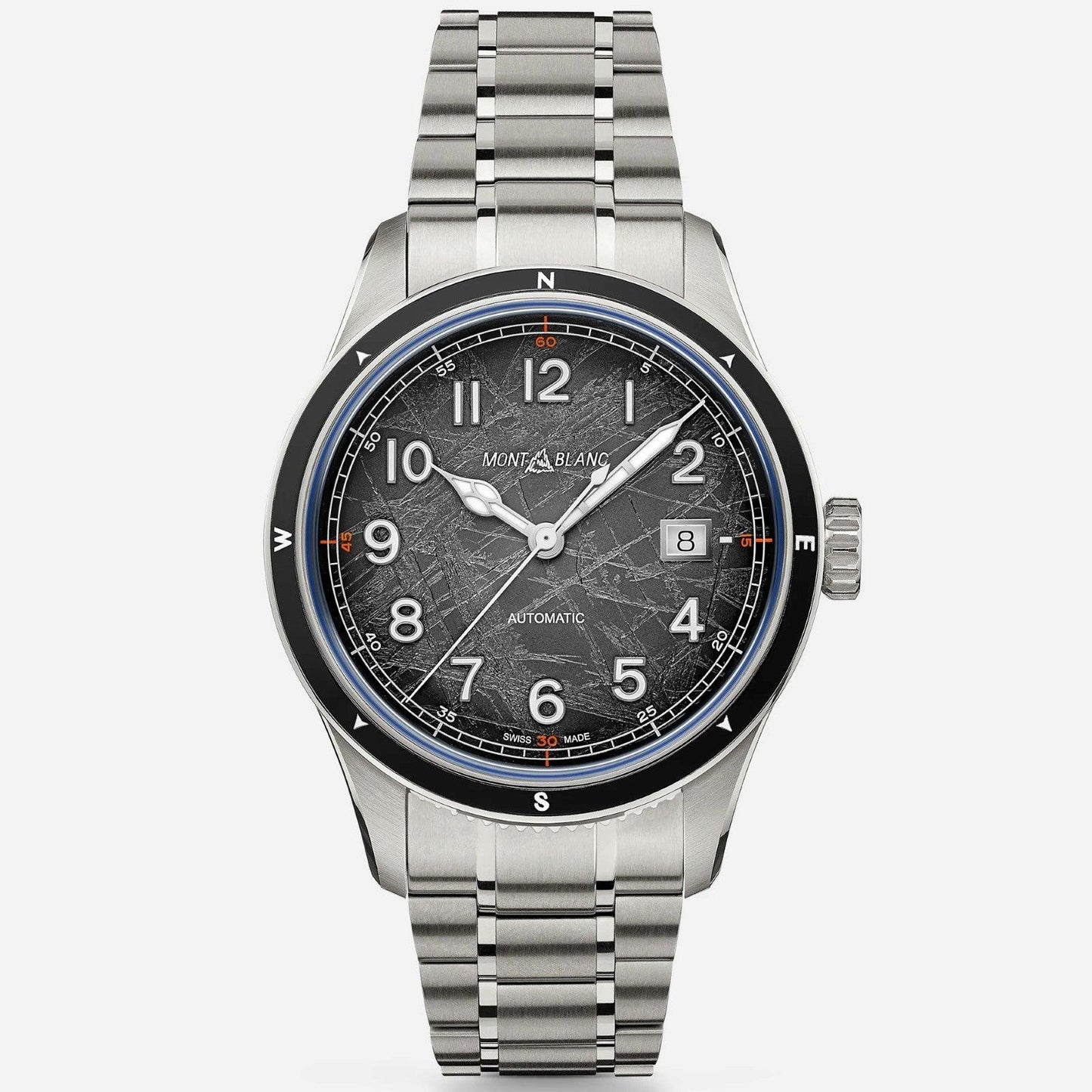 Montblanc Uhr Montblanc 1858 Automatic Date 0 Oxygen The 8000 41mm grau Automatik Stahl 130984