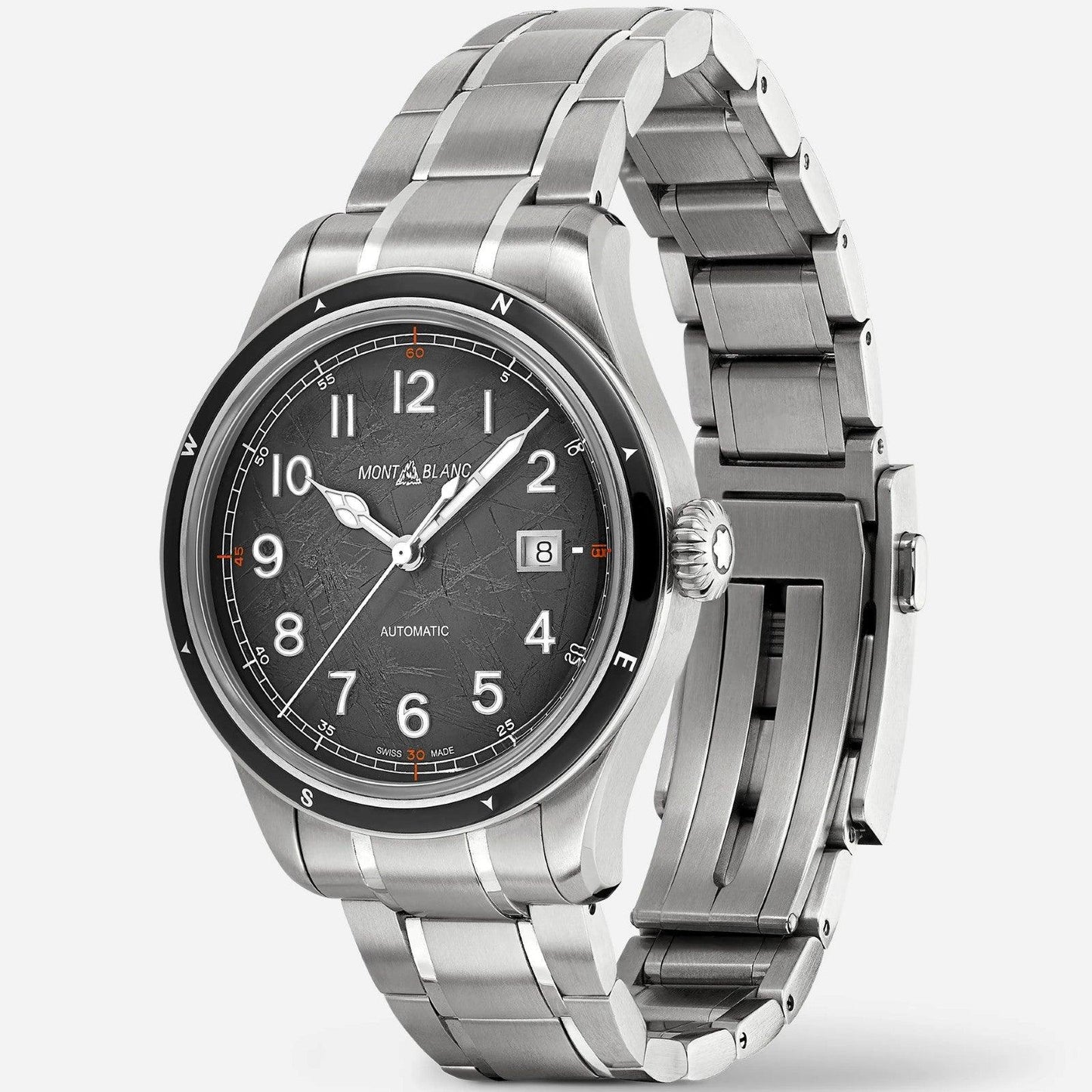 Montblanc Uhr Montblanc 1858 Automatic Date 0 Oxygen The 8000 41mm grau Automatik Stahl 130984