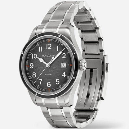 Montblanc Uhr Montblanc 1858 Automatic Date 0 Oxygen The 8000 41mm grau Automatik Stahl 130984
