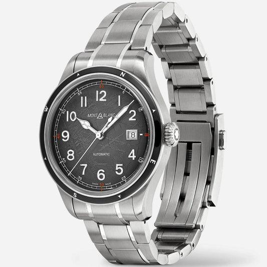 Montblanc Uhr Montblanc 1858 Automatic Date 0 Oxygen The 8000 41mm grau Automatik Stahl 130984