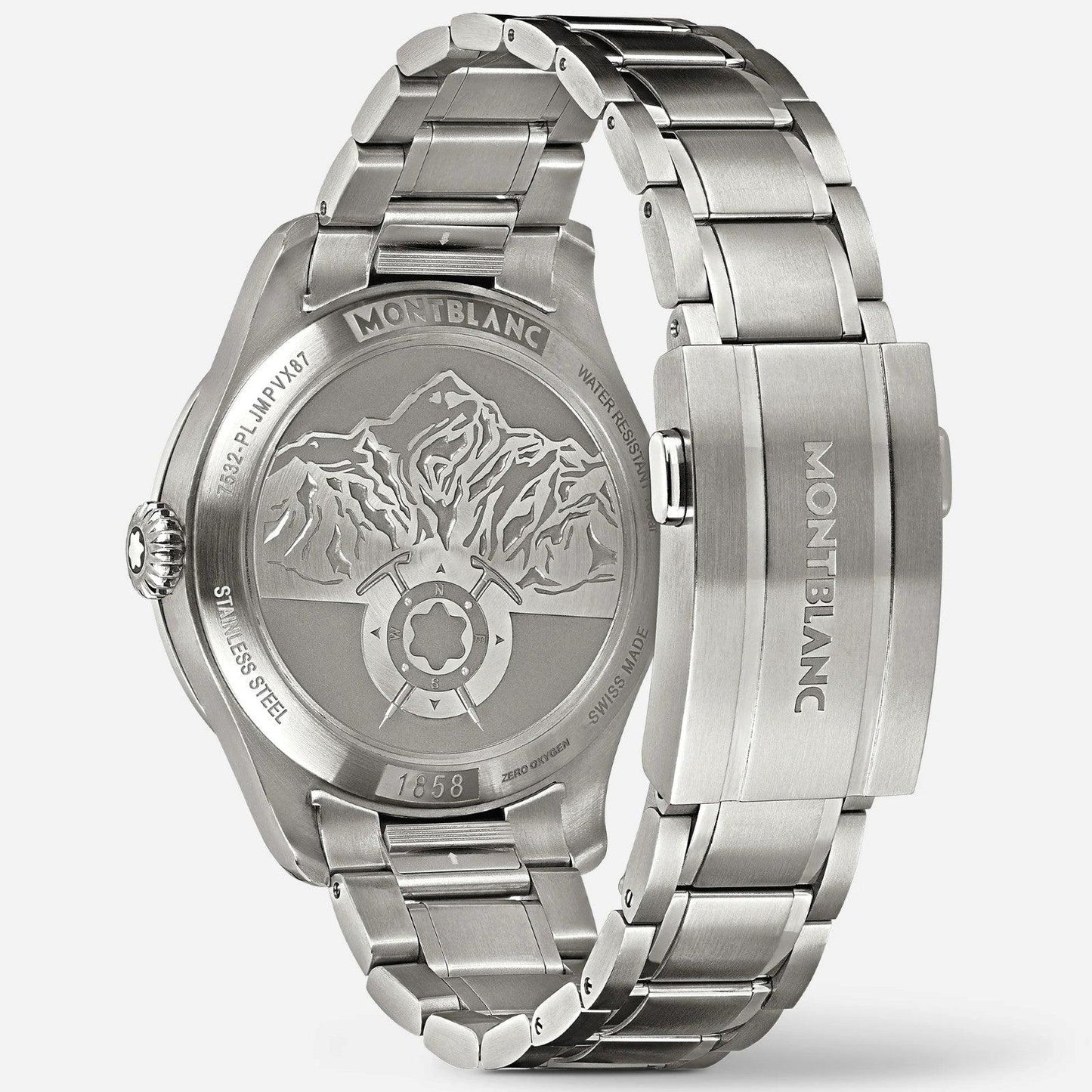 Montblanc Uhr Montblanc 1858 Automatic Date 0 Oxygen The 8000 41mm grau Automatik Stahl 130984