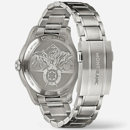 Montblanc Uhr Montblanc 1858 Automatic Date 0 Oxygen The 8000 41mm grau Automatik Stahl 130984