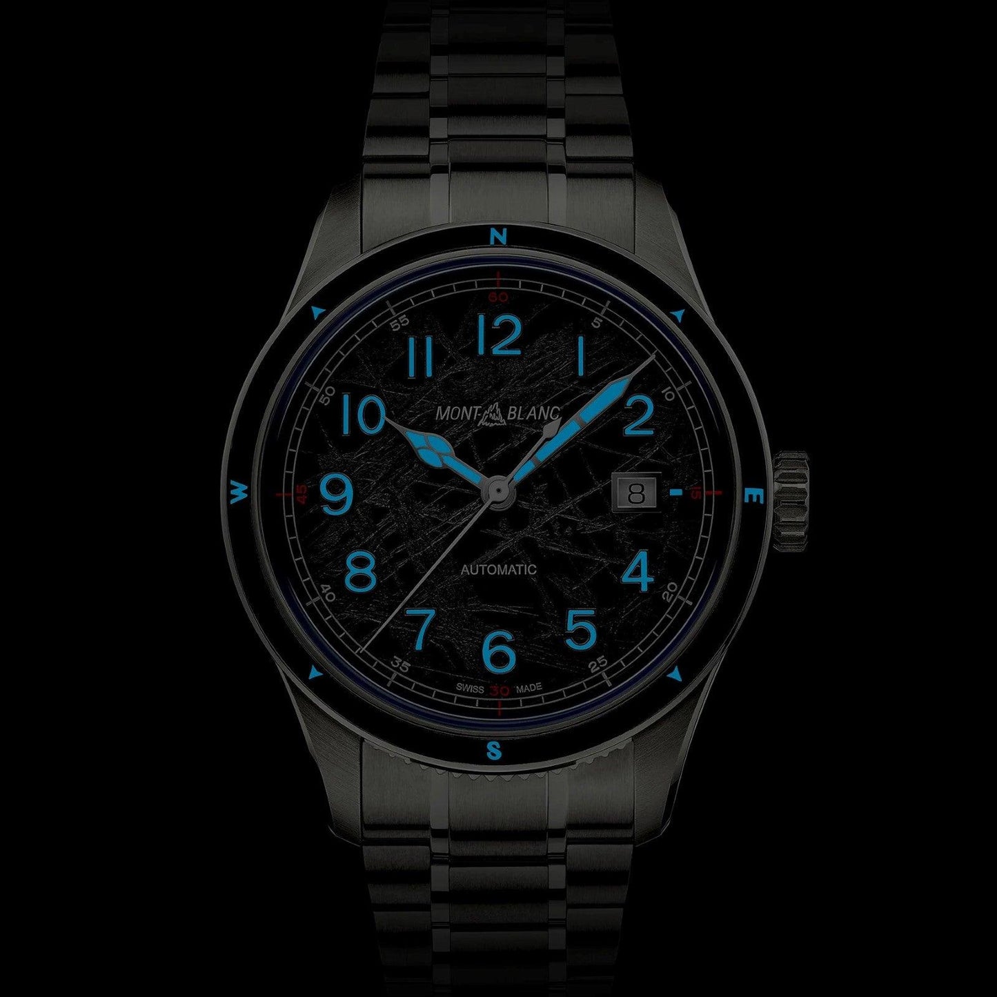 Montblanc Uhr Montblanc 1858 Automatic Date 0 Oxygen The 8000 41mm grau Automatik Stahl 130984