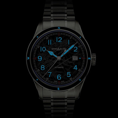 Montblanc Uhr Montblanc 1858 Automatic Date 0 Oxygen The 8000 41mm grau Automatik Stahl 130984