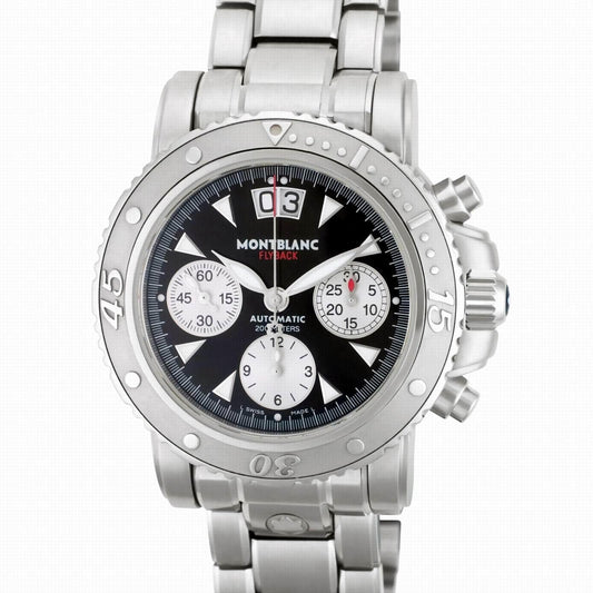 Montblanc Uhr Sport Flyback Chronograph 41,5mm Schwarz Automatik Stahl 8466