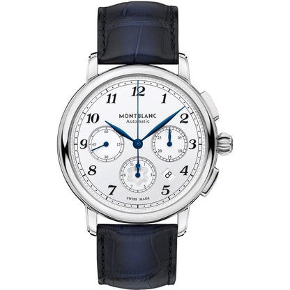 Montblanc Uhr Star Legacy Chronograph 42mm silber automatisch Stahl 118514