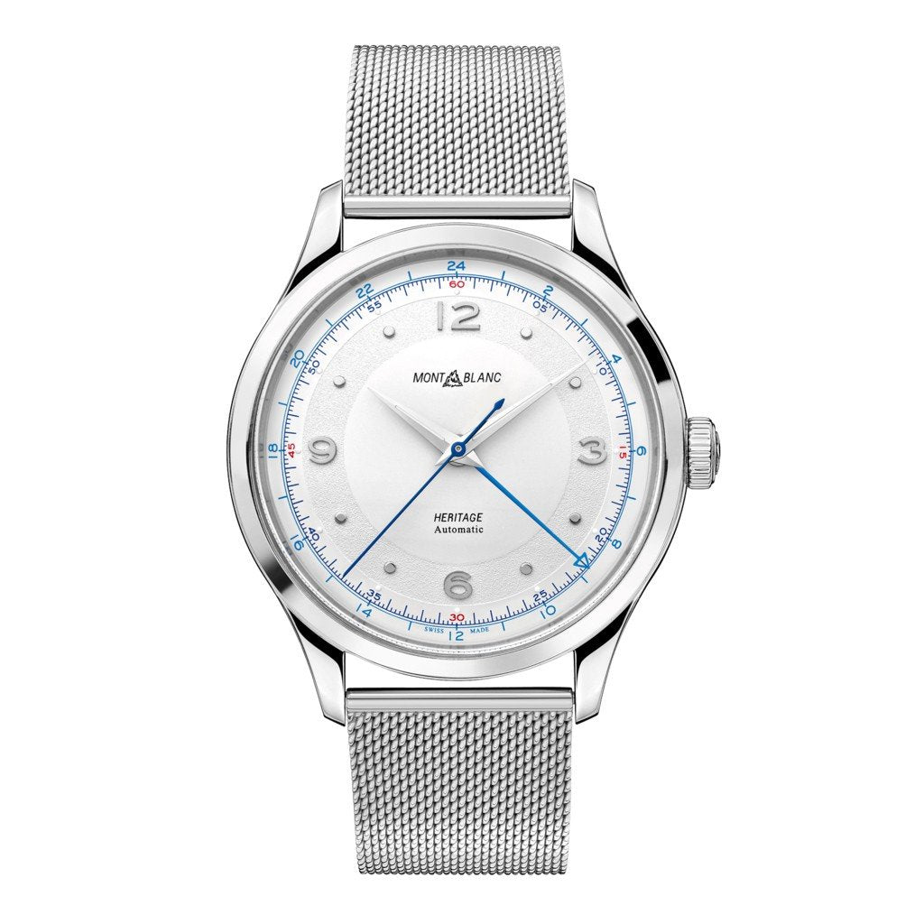 Montblanc Herrenuhr Heritage GMT 40mm Automatik Stahl 119949