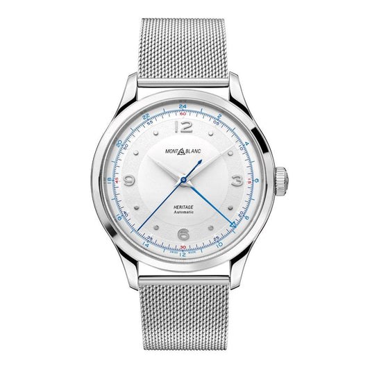 Montblanc Herrenuhr Heritage GMT 40mm Automatik Stahl 119949