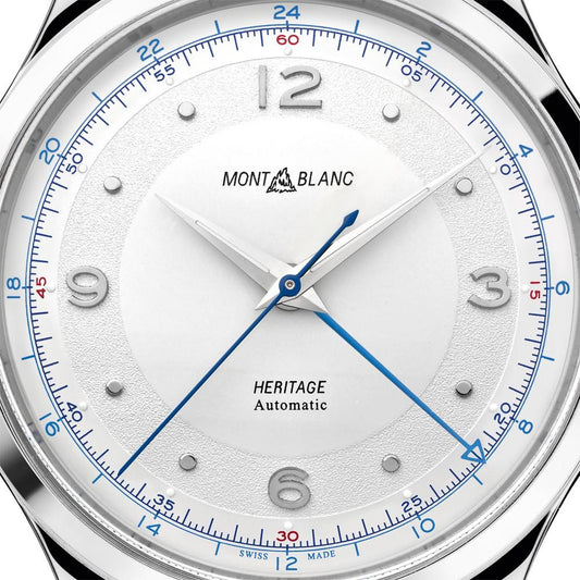 Montblanc Herrenuhr Heritage GMT 40mm Automatik Stahl 119949