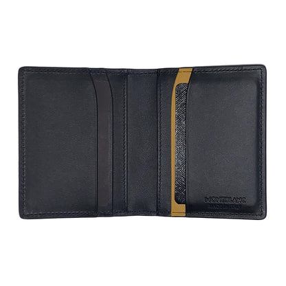 Montblanc Visitenkartenetui mit Sichtfach Meisterstück Soft Grain schwarz/gelb 127329