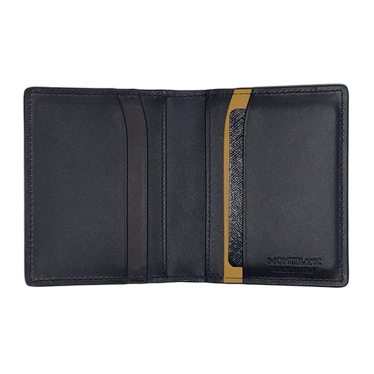 Montblanc Visitenkartenetui mit Sichtfach Meisterstück Soft Grain schwarz/gelb 127329